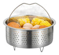 Homoyoyo Panier Vapeur dans Acier Inoxydable 22 Cm pour Cocotte Minute Accessoire De Cuisine Ideal destine a Cuisson De Viande Et Legumes Insert Universel Passoire Resistante a La