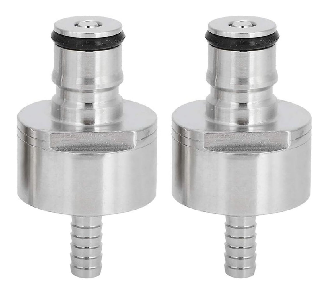 bouchon pieces 2 de carbonatation en acier inoxydable avec verrouillage a bille a barbure de 5/16 po equipement du brassage domestique du qualite alimentaire pour bouteilles de s