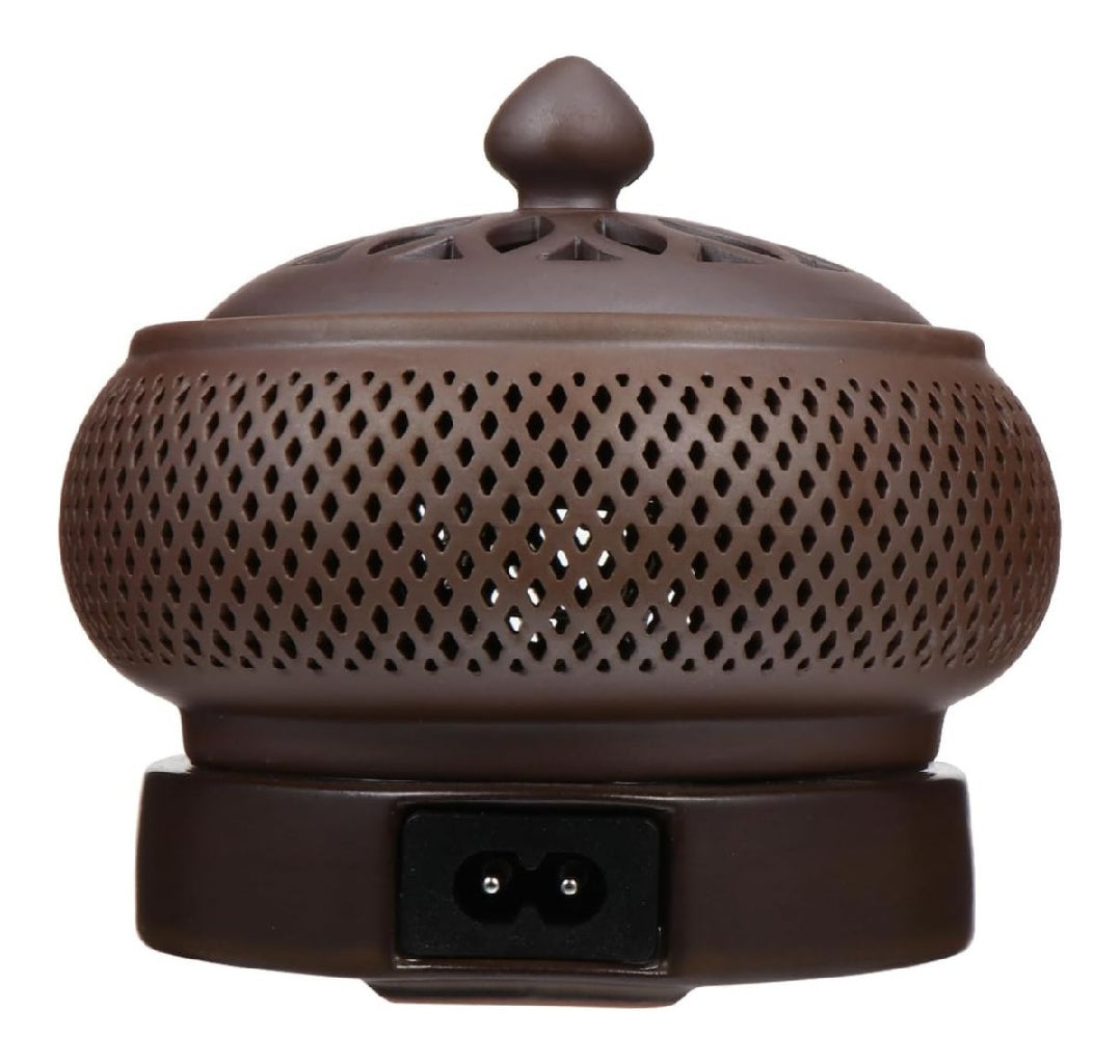 Encens Bruleur Electrique avec Minuterie Et Reglage De La Temperature Encensoir pour Salon Bureau Hotel Decoration Portable 472X472X413In