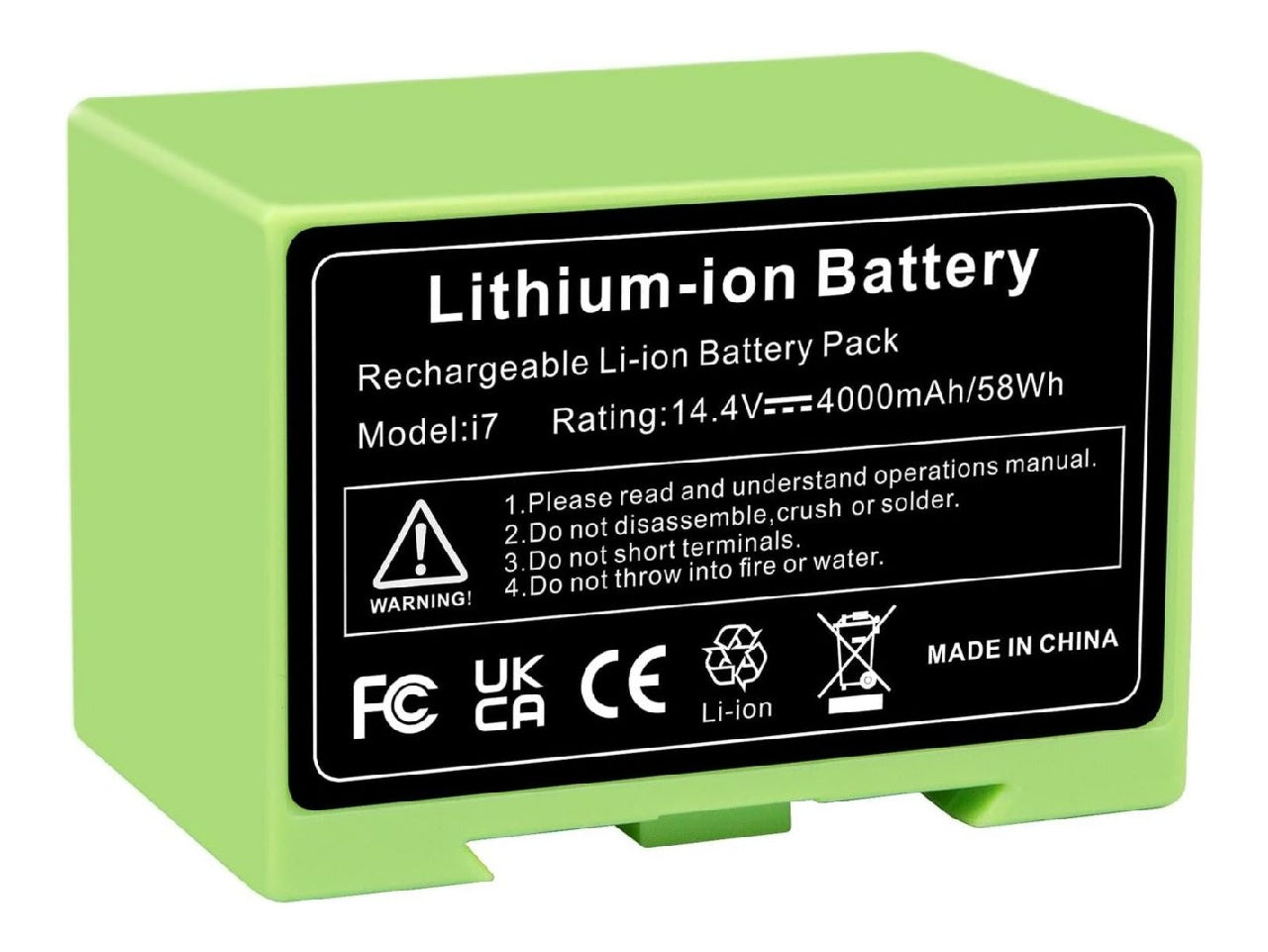 Liion Batterie de rechange 4000 mAh destine a i7 144 V pour Roomba e ainsi que i serie i7 / i7 i4/i4 i3/i3 e5 e6 i7158 i7550 i7550 i755020 7150 7550